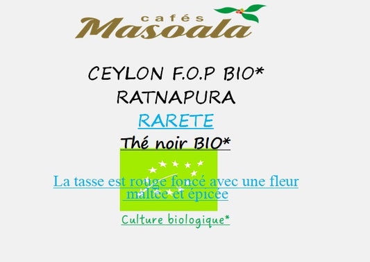 CEYLON RATNAPURA FOP SPECIAL RARETE BIO*
